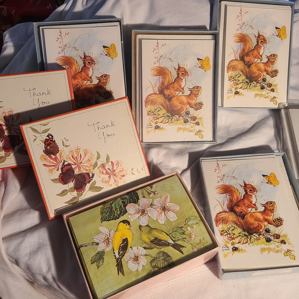Lot Of Vintage Card Stationery. All Complete But Never Used.